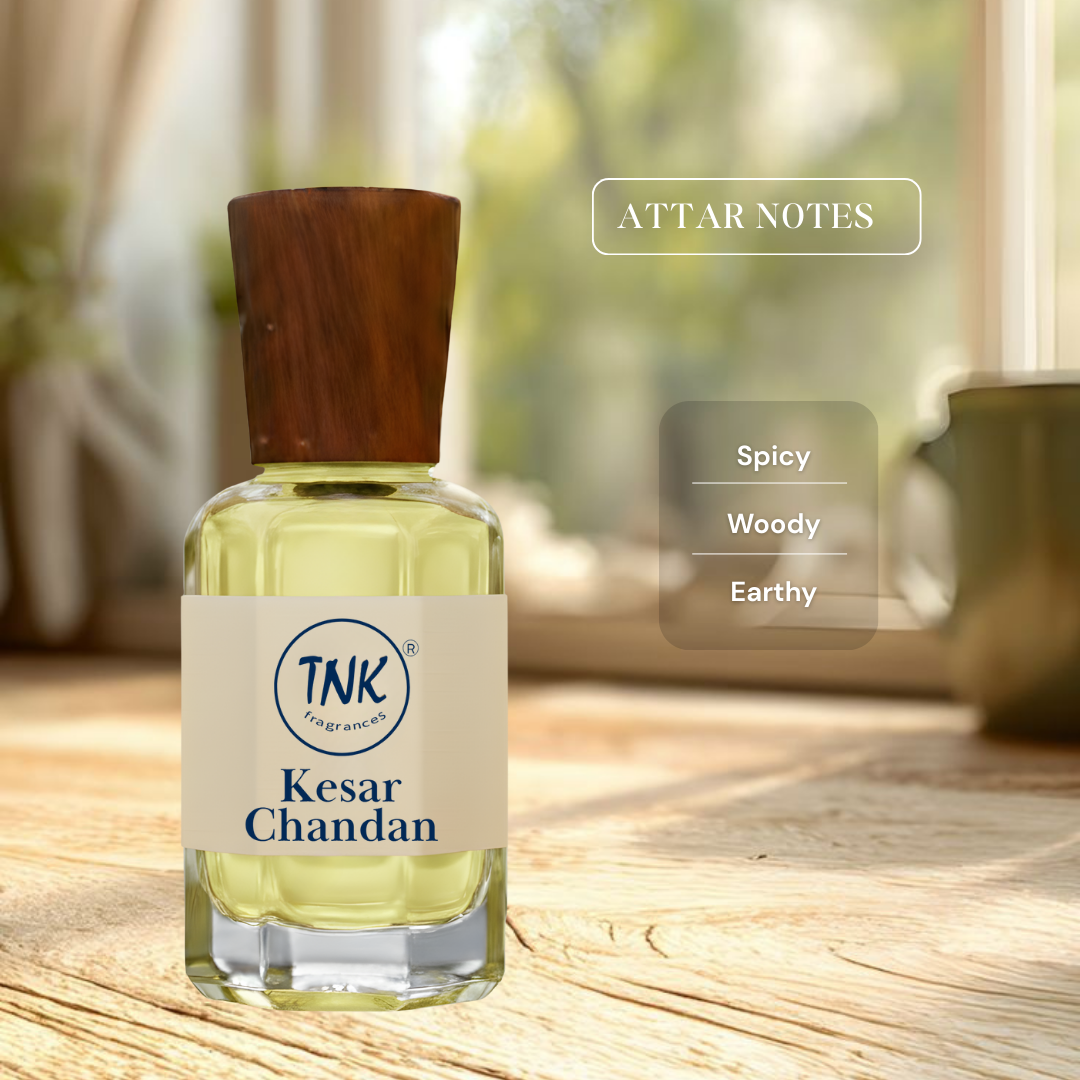 Kesar Chandan Attar bottle – pure Kannauj attar online India | kannauj attar buy online | alcohol-free attar