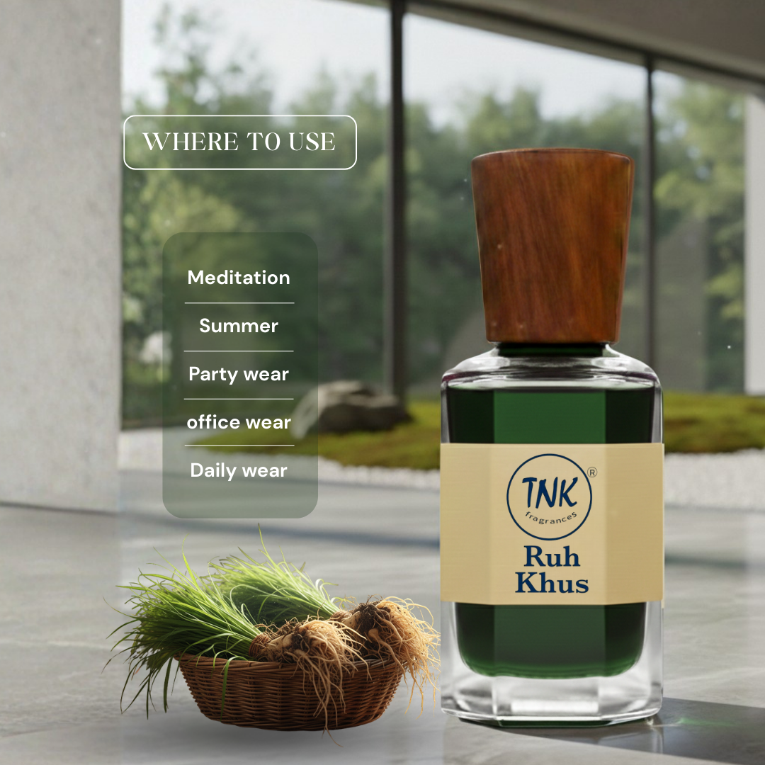 Ruh Khus Attar bottle – pure Kannauj attar online India | kannauj attar buy online | alcohol-free attar