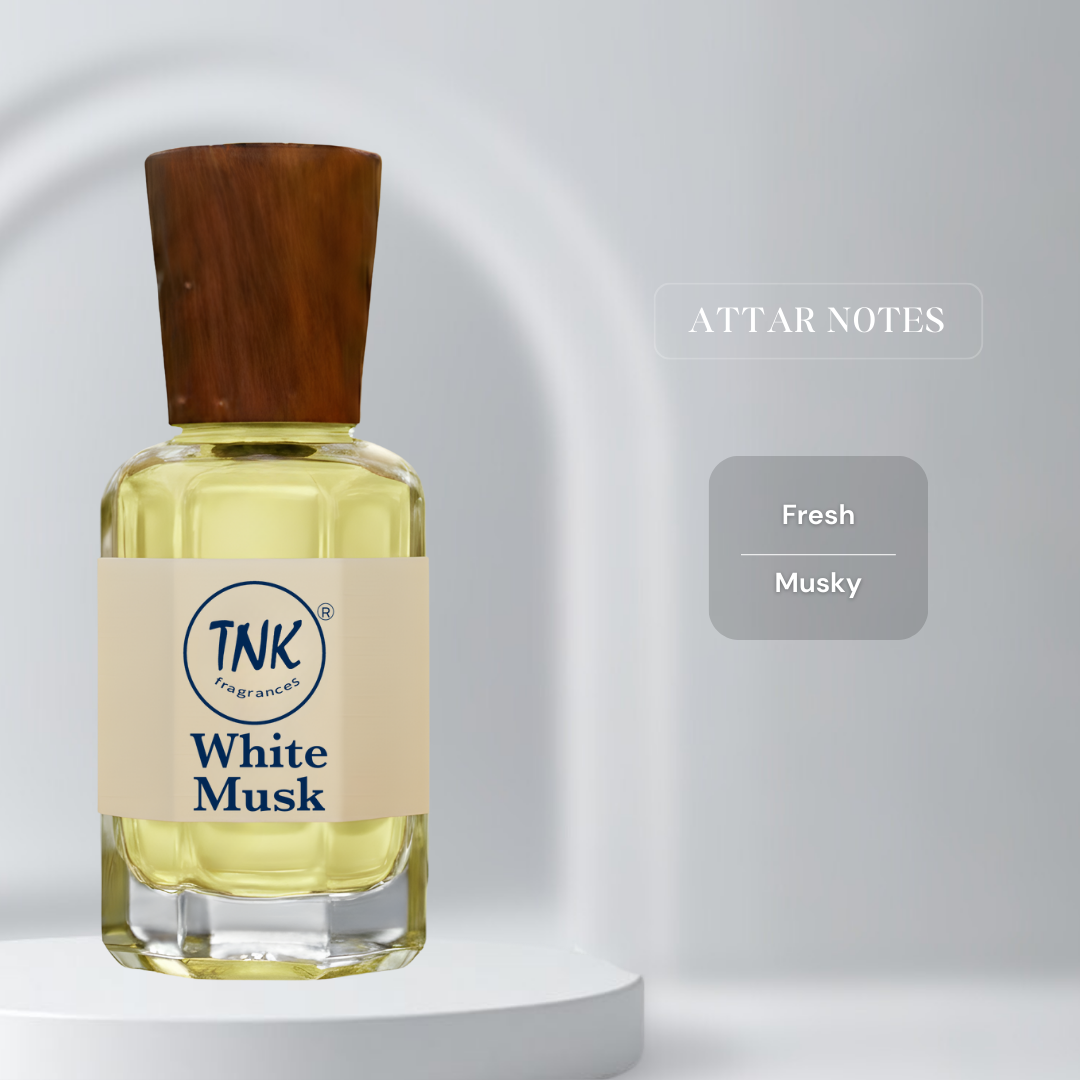 White Musk Attar bottle – pure Kannauj attar online India | kannauj attar buy online | alcohol-free attar